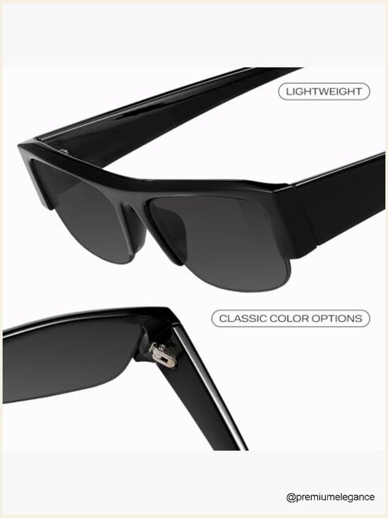 Polarized Semi Rimless Sunglasses Women Retro Round main image 4